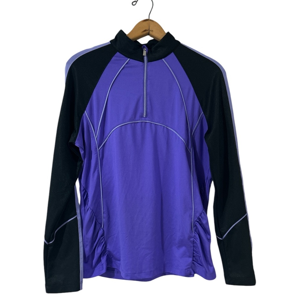 TAIL athletic wear top longsleeve sz medium, golf, tennis, mock neck 1/4 zip up